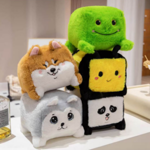 Kolorowy kwadratowy kot 20 cm