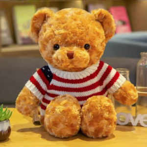 Czerwony Sweter Miś 40 cm