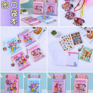 Naklejki, bloczki notatek, breloki, K-POP