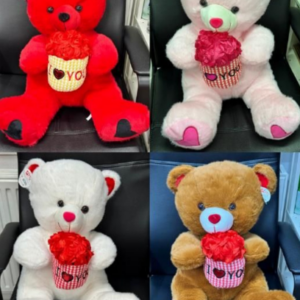 Pluszowa maskotka Miś Przytulający Serce 30 cm